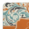 Orange Blue Swirls & Stripes Coaster Set - DETAIL