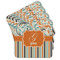 Orange Blue Swirls & Stripes Coaster Set - MAIN IMAGE