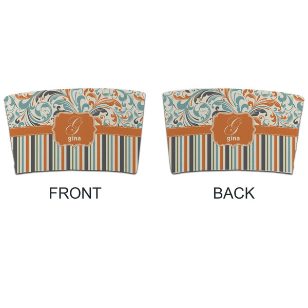 Orange Blue Swirls & Stripes Coffee Cup Sleeve - APPROVAL