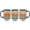 Orange Blue Swirls & Stripes Coffee Mug - 11 oz - Black APPROVAL