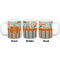 Orange Blue Swirls & Stripes Coffee Mug - 11 oz - White APPROVAL