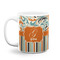 Orange Blue Swirls & Stripes Coffee Mug - 11 oz - White