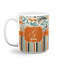 Orange Blue Swirls & Stripes Coffee Mug (Personalized)