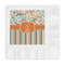 Orange Blue Swirls & Stripes Embossed Decorative Napkins (Personalized)