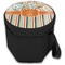 Orange Blue Swirls & Stripes Collapsible Personalized Cooler & Seat (Closed)