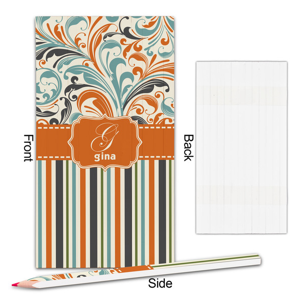 Orange Blue Swirls & Stripes Colored Pencils - Approval