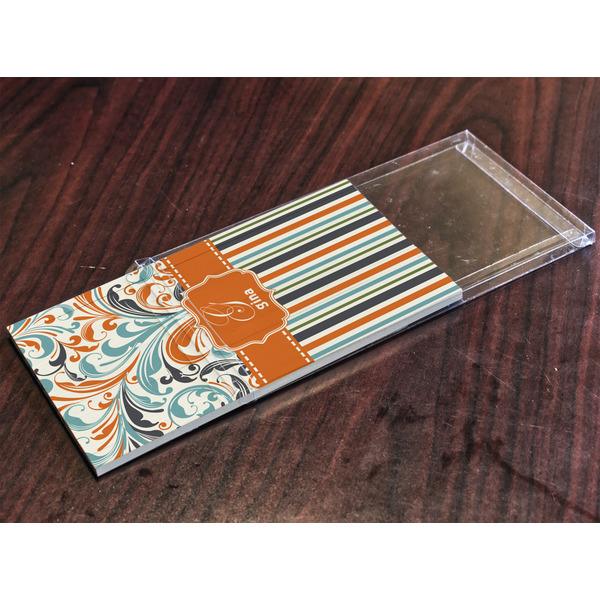 Orange Blue Swirls & Stripes Colored Pencils - In Package