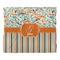 Orange Blue Swirls & Stripes Comforter - King - Front