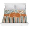 Orange Blue Swirls & Stripes Comforter (King)