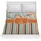 Orange Blue Swirls & Stripes Comforter (Queen)