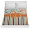 Orange Blue Swirls & Stripes Comforter - Full / Queen (Personalized)