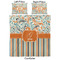 Orange Blue Swirls & Stripes Comforter Set - Queen - Approval