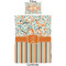 Orange Blue Swirls & Stripes Comforter Set - Twin - Approval
