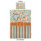Orange Blue Swirls & Stripes Comforter Set - Twin XL - Approval