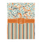 Orange Blue Swirls & Stripes Comforter - Twin - Front