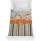 Orange Blue Swirls & Stripes Comforter - Twin XL (Personalized)