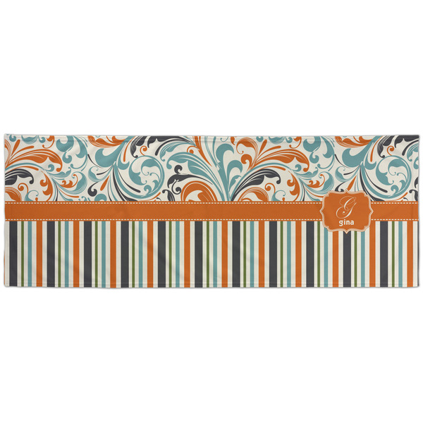 Orange Blue Swirls & Stripes Cooling Towel- Approval