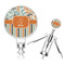 Orange Blue Swirls & Stripes Corkscrew (Personalized)