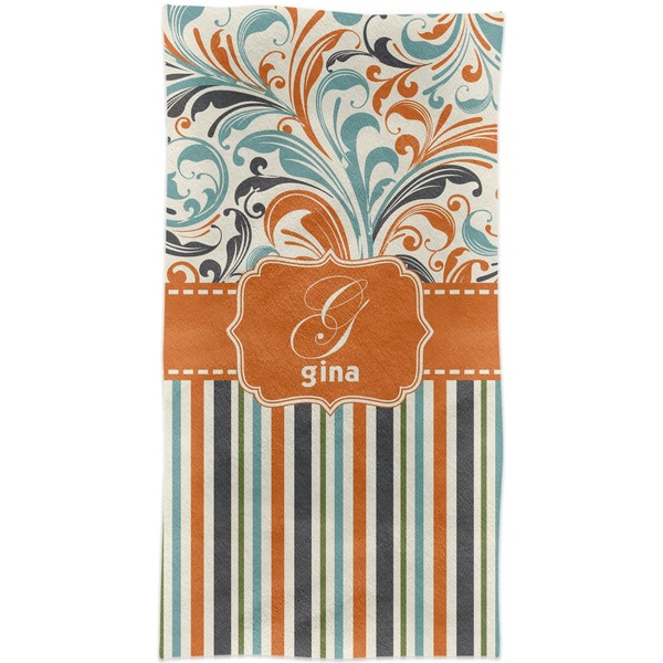 Orange Blue Swirls & Stripes Crib Comforter/Quilt - Apvl