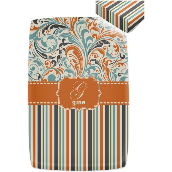 Orange Blue Swirls & Stripes Crib Fitted Sheet - Apvl