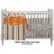 Orange Blue Swirls & Stripes Crib - Profile Sold Seperately