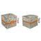 Orange Blue Swirls & Stripes Cubic Gift Box - Approval
