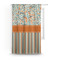 Orange Blue Swirls & Stripes Custom Curtain With Window and Rod