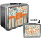 Orange Blue Swirls & Stripes Custom Lunch Box / Tin Approval