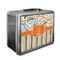 Orange Blue Swirls & Stripes Custom Lunch Box / Tin