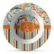 Orange Blue Swirls & Stripes Microwave & Dishwasher Safe CP Plastic Bowl - Main