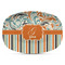 Orange Blue Swirls & Stripes Plastic Platter - Microwave & Oven Safe Composite Polymer (Personalized)