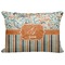 Orange Blue Swirls & Stripes Decorative Baby Pillow - Apvl