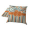 Orange Blue Swirls & Stripes Decorative Pillow Case - TWO
