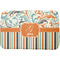 Orange Blue Swirls & Stripes Dish Drying Mat (Personalized)
