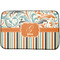 Orange Blue Swirls & Stripes Dish Drying Mat (Personalized)