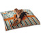 Orange Blue Swirls & Stripes Dog Bed - Small LIFESTYLE