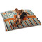 Orange Blue Swirls & Stripes Dog Bed - Small w/ Name and Initial