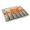 Orange Blue Swirls & Stripes Dog Bed - Medium w/ Name and Initial