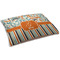 Orange Blue Swirls & Stripes Dog Beds - SMALL