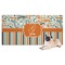 Orange Blue Swirls & Stripes Dog Towel (Personalized)