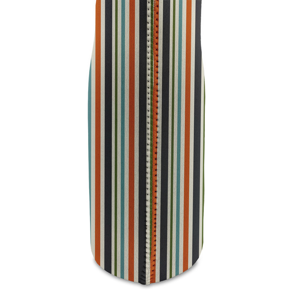 Orange Blue Swirls & Stripes Double Wine Tote - DETAIL 2 (new)