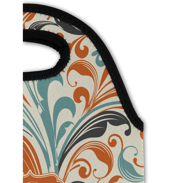 Orange Blue Swirls & Stripes Double Wine Tote - Detail 1 (new)