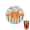 Orange Blue Swirls & Stripes Drink Topper - XSmall - Single with Drink