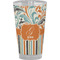 Orange Blue Swirls & Stripes Pint Glass - Full Color (Personalized)