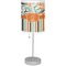 Orange Blue Swirls & Stripes Drum Lampshade with base included