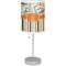 Orange Blue Swirls & Stripes Lamp with Drum Shade (Personalized)