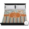 Orange Blue Swirls & Stripes Duvet Cover - King (Personalized)