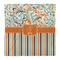 Orange Blue Swirls & Stripes Duvet Cover - Queen - Front