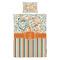 Orange Blue Swirls & Stripes Duvet Cover Set - Twin - Alt Approval