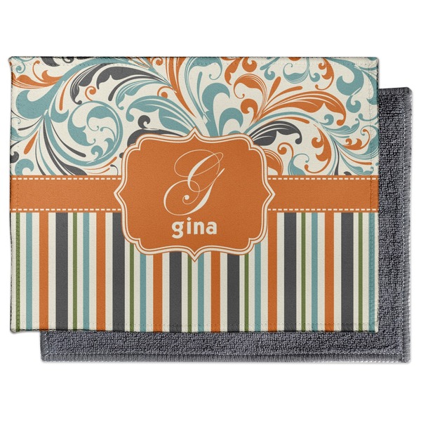 Orange Blue Swirls & Stripes Electronic Screen Wipe - Flat